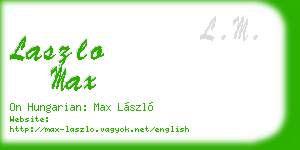 laszlo max business card